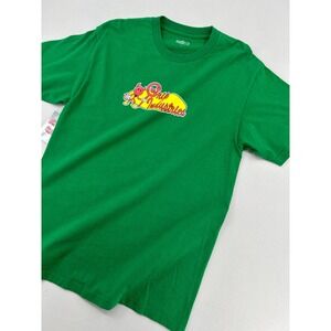 Grip Industries Mens Graphic T-Shirt Green Devil Mascot Logo Short Sleeve L